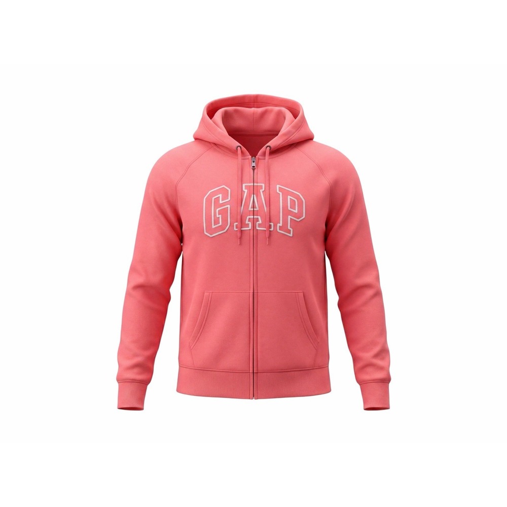 Gap Full Zip Hoodie Peachy/ Coral Neon pink Size Xl
